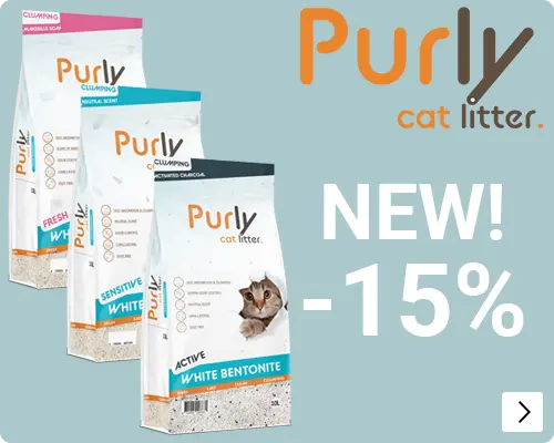NEW PURLY CLUMPING WHITE CAT LITTER 15% korting CAT