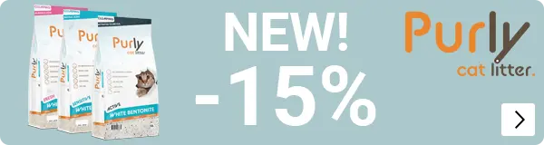 NEW PURLY CLUMPING WHITE CAT LITTER 15% korting CAT