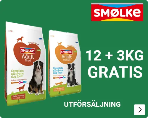 Smølke bonusbags hond 12+3 kg gratis