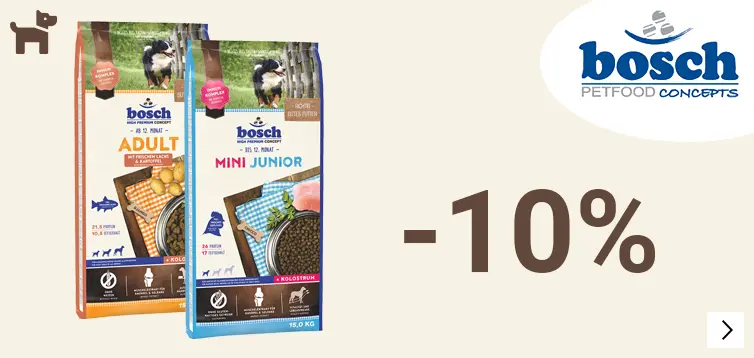 BOSCH hondenvoer 10% korting DOG