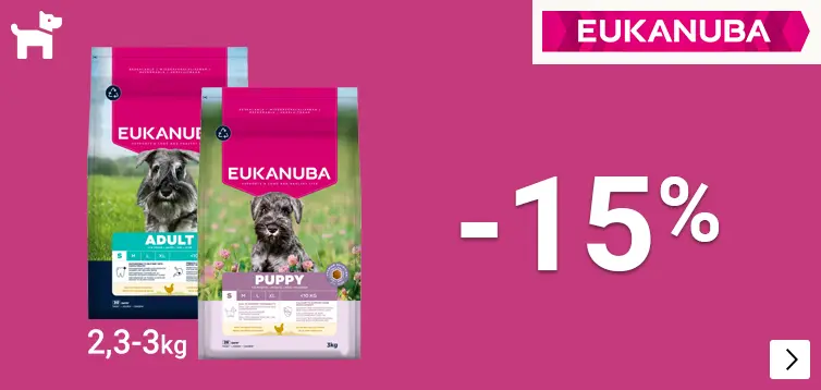 Eukanuba kleinverpakkingen 15% korting DOG