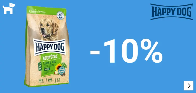 HAPPY DOG NC 10% korting DOG