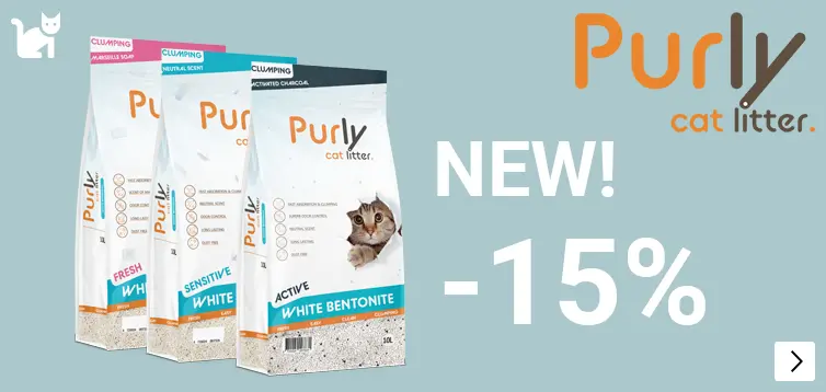 NEW PURLY CLUMPING WHITE CAT LITTER 15% korting CAT