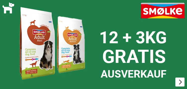 Smølke bonusbags hond 12+3 kg gratis