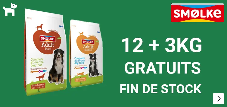 Smølke bonusbags hond 12+3 kg gratis