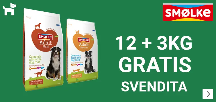 Smølke bonusbags hond 12+3 kg gratis