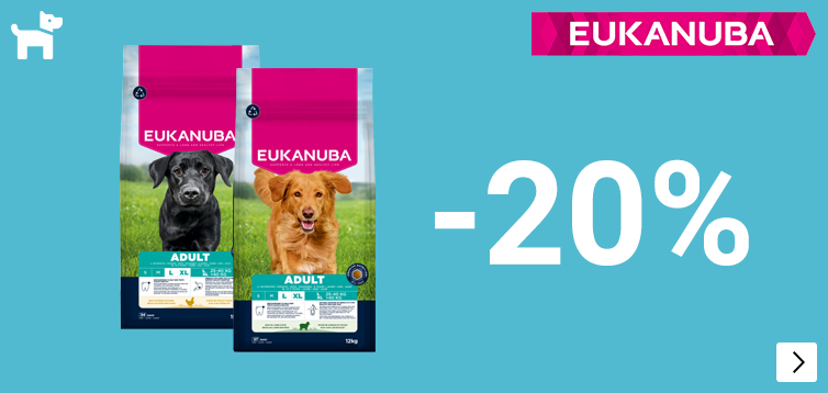Eukanuba diverse grootverpakkingen 20% korting DOG