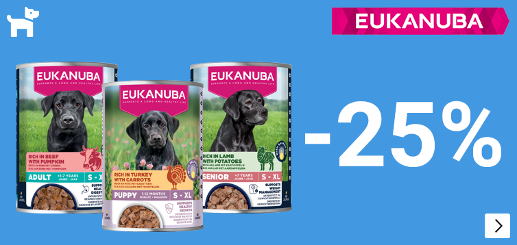Eukanuba hondenvoer natvoer blik 25% korting DOG