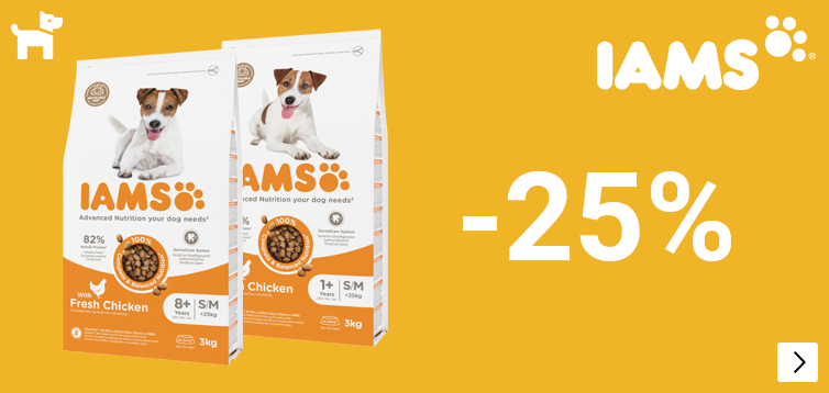 Iams kleinverpakkingen hond 25% korting DOG