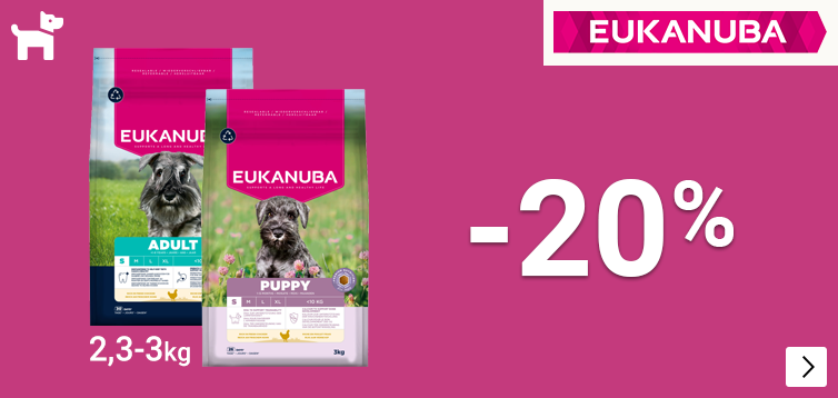 Eukanuba kleinverpakkingen hondenvoer 20% korting DOG