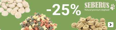 SEBERUS snacks 25% korting DOG