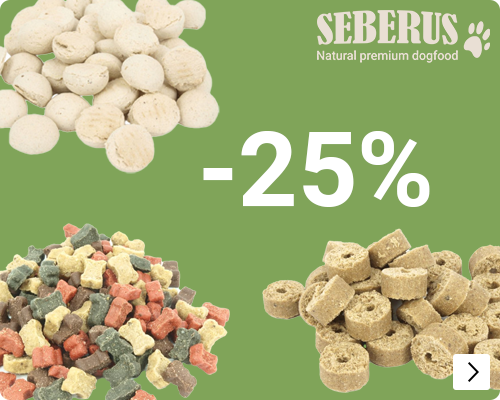 SEBERUS snacks 25% korting DOG