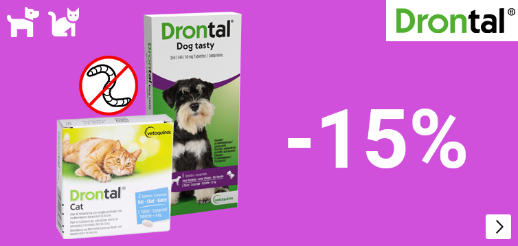 DRONTAL 15% korting DOG CAT