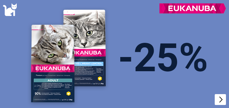 Eukanuba kattenvoer 25% korting CAT