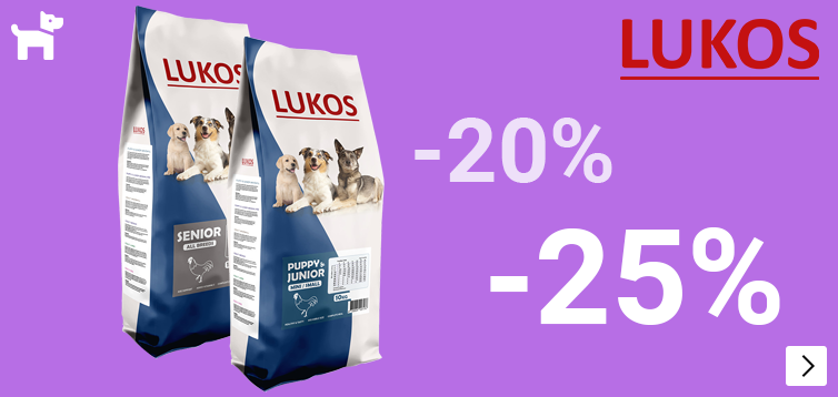 LUKOS droogvoer tot 25% korting DOG