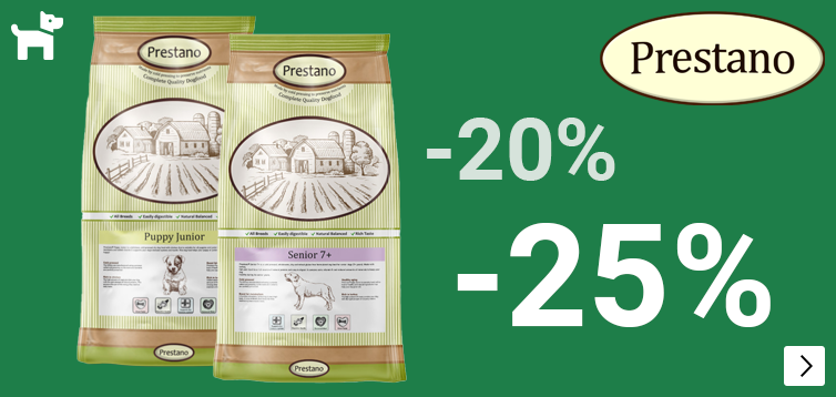 PRESTANO droogvoer tot 25% korting DOG