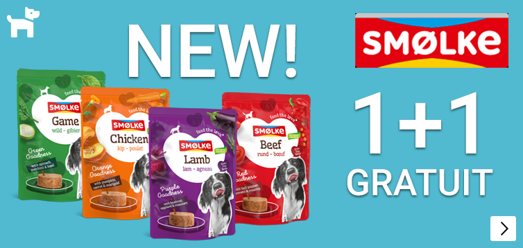 Smølke Goodness nat hondenvoer nieuw bij brekz 1+1 gratis DOG