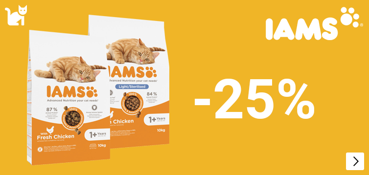 Iams grootverpakkingen kat 25% korting CAT