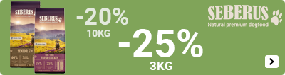 SEBERUS droogvoer tot 25% korting DOG