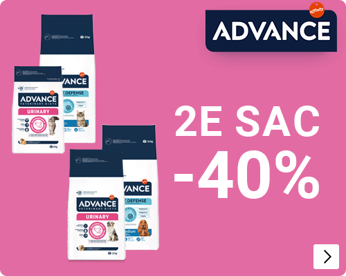 Advance honden en kattenvoer veteriniar en regulier 40% korting op de 2e zak DOG CAT