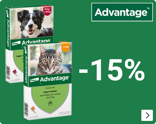 ADVANTAGE 15% korting alle landen behalve FR DOG CAT