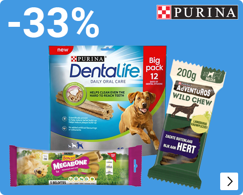Adventuros,bonzo of dentalife hondensnacks 33% korting DOG