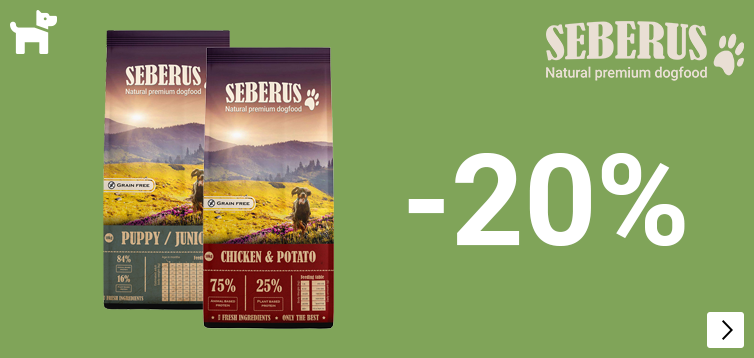 SEBERUS DROOGVOER 20% korting DOG