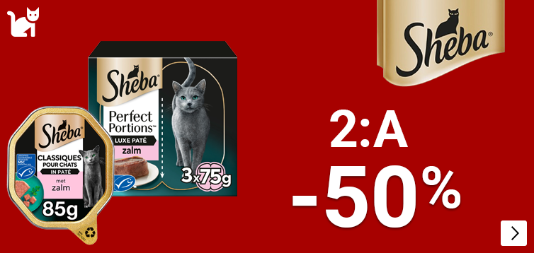 sheba kattenvoer 70-85 gram 2e halve prijs CAT