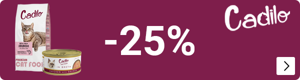 CADILO DROOG EN NATVOER 25% korting CAT