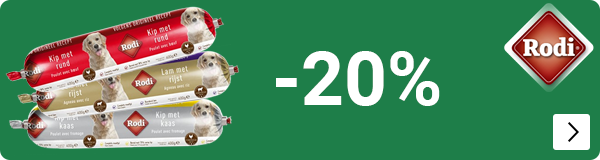 Rodi worsten 20% korting DOG