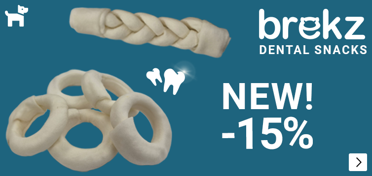INTRODUCTIE BREKZ DENTAL KAUWBOTTEN 15%  korting DOG