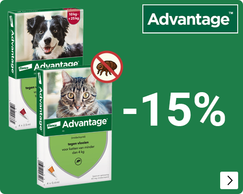 ADVANTAGE 15% korting DOG CAT in FR alleen CAT