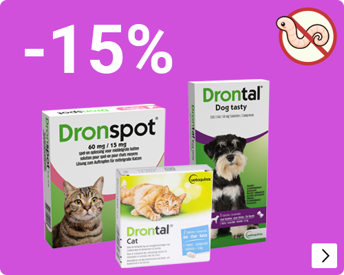 DRONTAL EN DRONSPOT 15% korting DOG CAT
