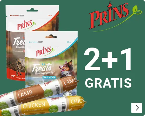 Prins Nature care treats en worsten 2+1 gratis DOG