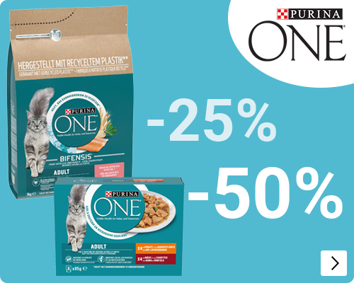 Purina One kleinverpakkingen 25%, natvoer 8x85g 50% korting CAT