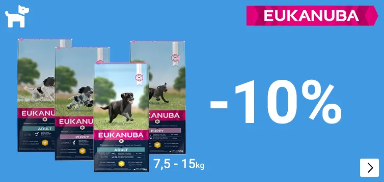 Eukanuba  diverse Grootverpakkingen 10% korting DOG