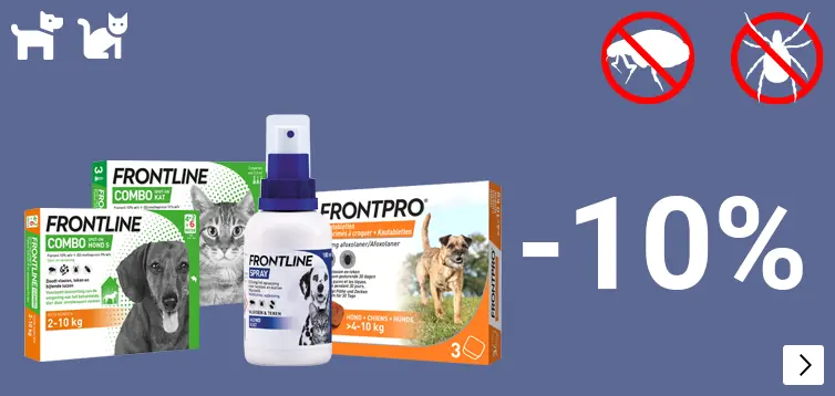 FRONTLINE en FRONTPRO 10% korting DOG CAT