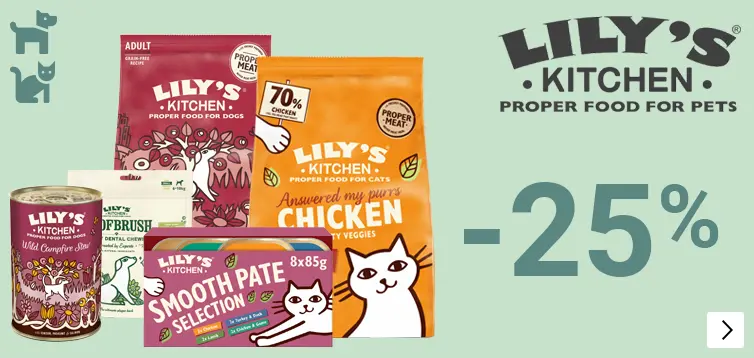 Lily's kitchen 25% korting op alle voer en snacks DOG CAT