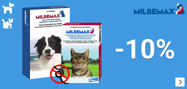 MILBEMAX 10% korting DOG CAT