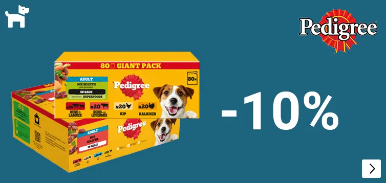 Pedigree hondenvoer nat 10% korting DOG