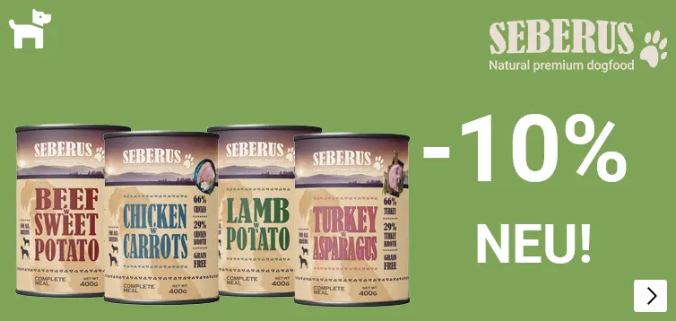 SEBERUS WETFOOD introductie 10% korting DOG