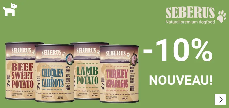 SEBERUS WETFOOD introductie 10% korting DOG