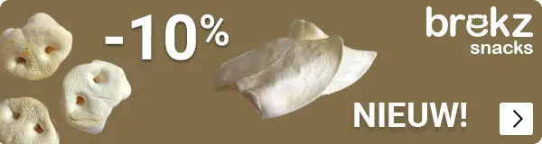 NIEUW BREKZ GEPOFTE NATUURSNACKS 10% korting DOG
