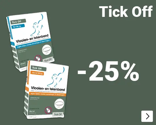 TICK OFF 25% korting DOG
