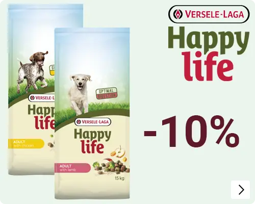 Happy life hondenvoer zalm kip of lam 15kg, 10% korting
