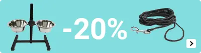 VOERBAKKEN EN WEBLIJNEN 20% korting DOG