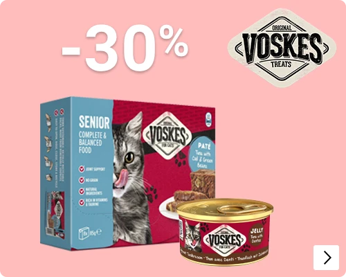 VOSKES natvoer kat 20% korting CAT