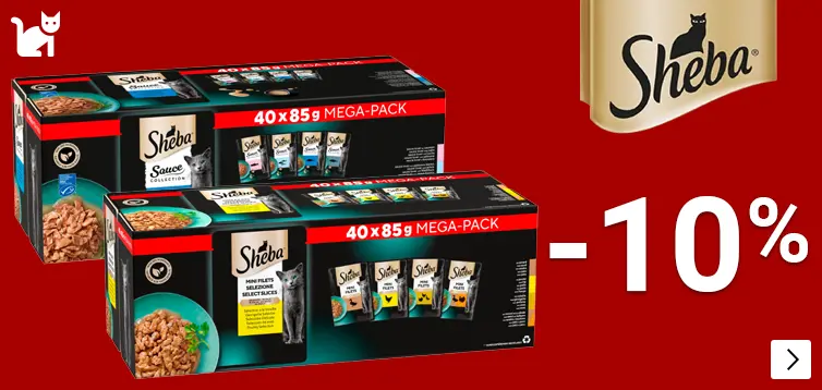 Sheba alle grootverpakkingen 10% korting CAT