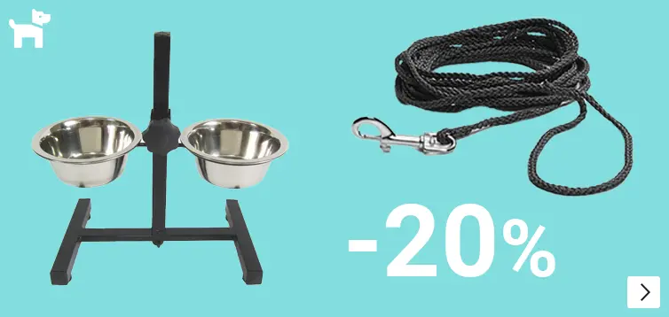 VOERBAKKEN EN WEBLIJNEN 20% korting DOG