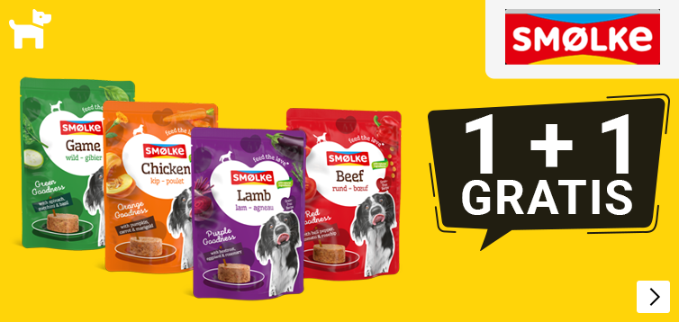 Smølke Goodness natvoer hond 50% korting DOG